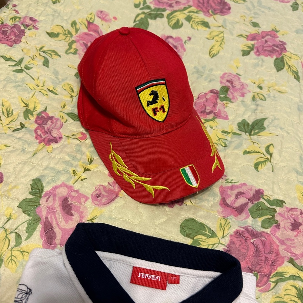 Ferrari Red Cap with Embroidery